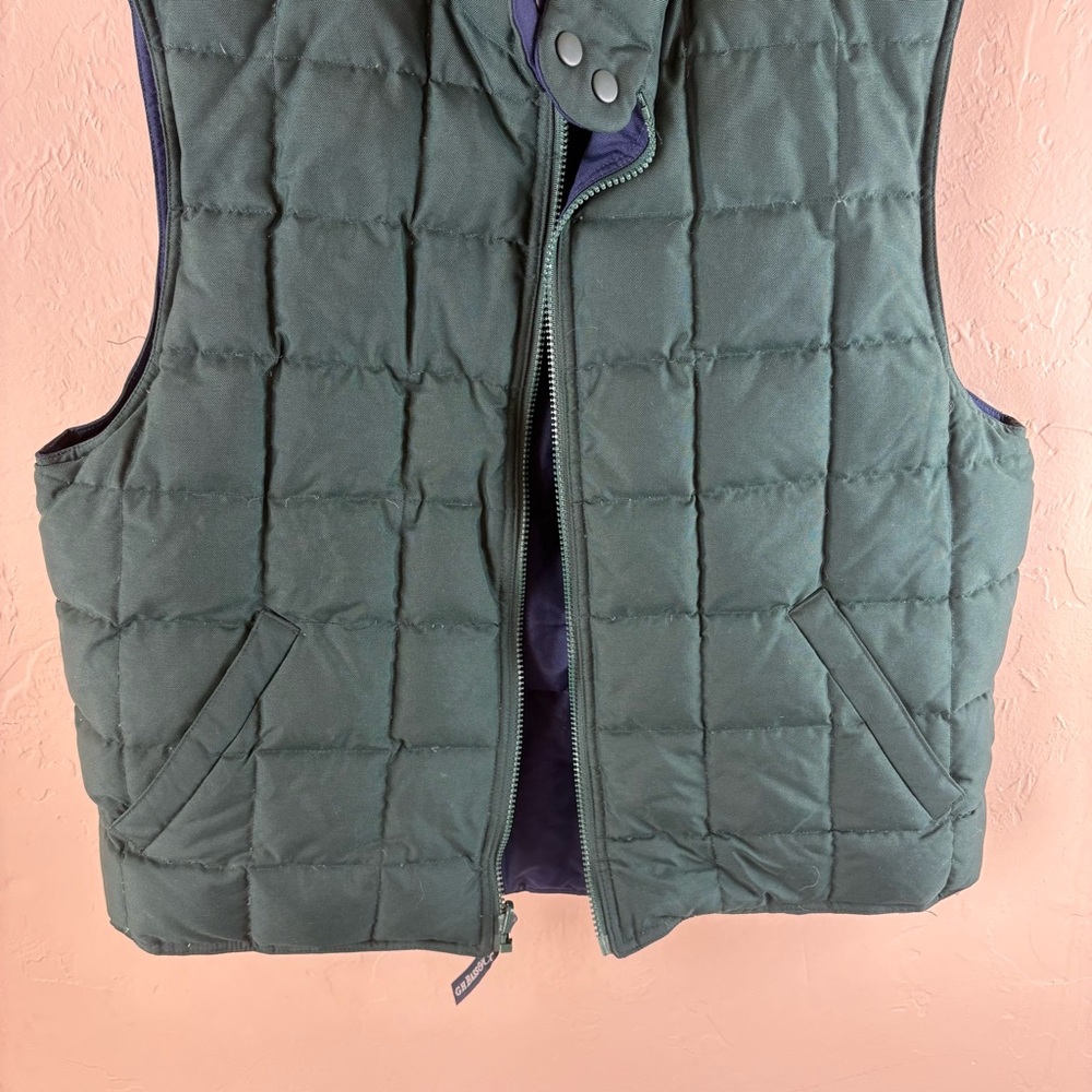G.H Bass & Co Green Blue Reversible Puffer Vest Medium Pockets Zipper Medium - Picture 3 of 12